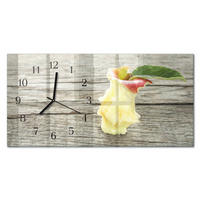 WANDUHR 60x30 cm - Chili-Pfeffer - Beige, Glas (60/30/0.4cm) - TULUP