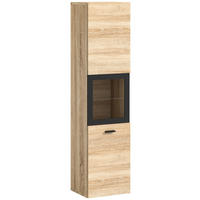 BADSCHRANK Boston/Tampa Bad in Eiche Sonoma Nachbildung und schwarz B/H/T: 30x125x29 cm - Sonoma Eiche, Holzwerkstoff (30/125/29cm)