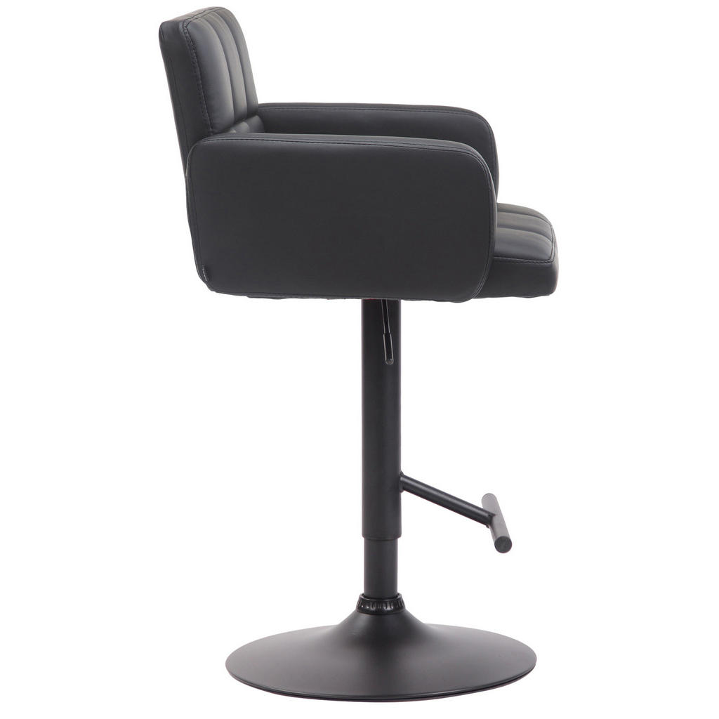 Thumbnail - TPFLiving Barhocker, Schwarz, Textil, Rundrohr, 60x100x56 cm, Esszimmer, Barmöbel, Barhocker