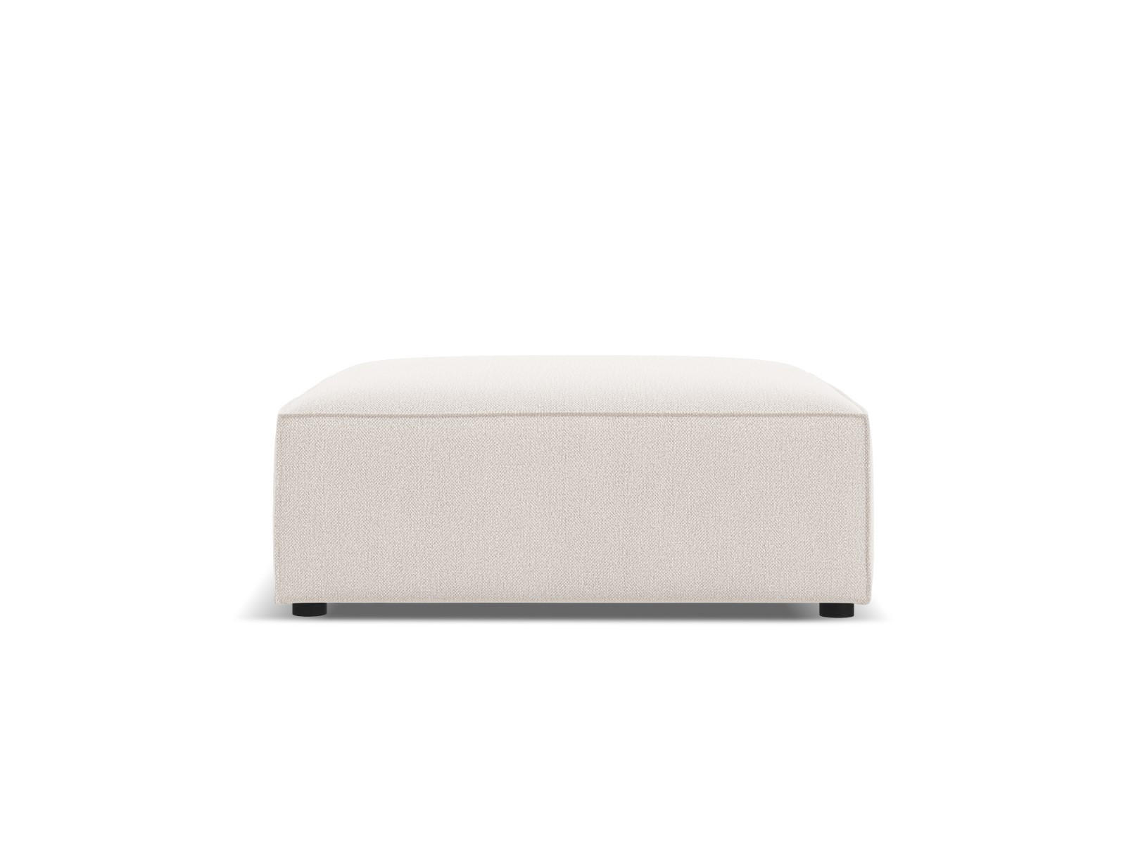 POUF Jodie aus strukturiertem Stoff leichtes beige - Beige, Textil (80/40/102cm) - Micadoni