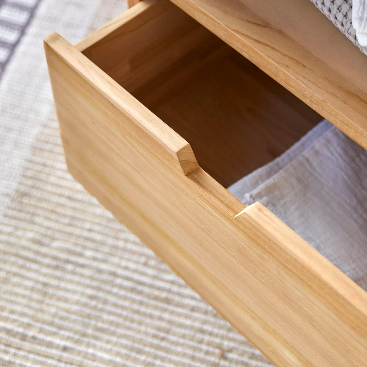 WASCHTISCHUNTERSCHRANK Kwarto Natur aus Teak - Naturfarben, Holz (60/78/50cm) - Tikamoon