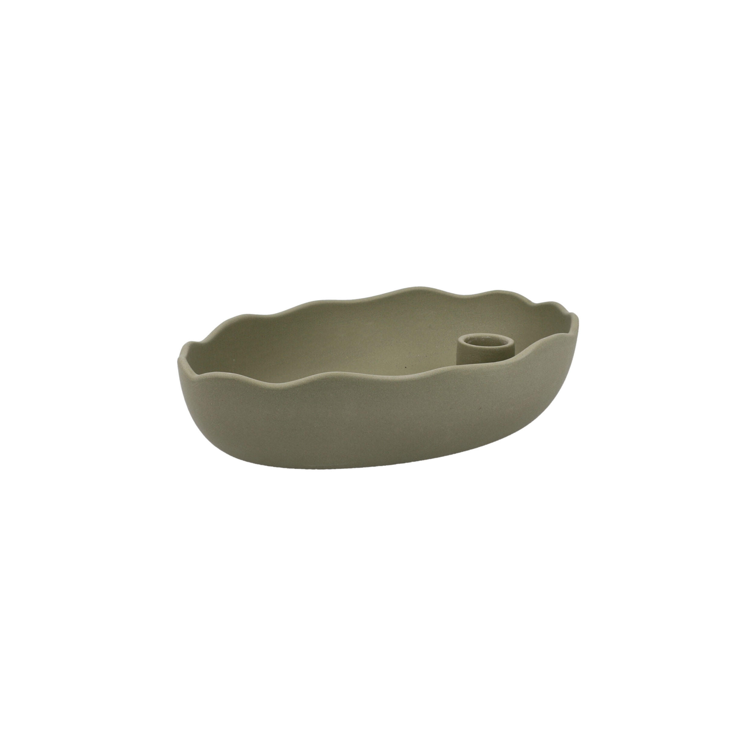 KERZENHALTER Moss Shadow, Porzellan, Grün, 21 cm - Grün, Keramik (13.5/4.5/21cm) - Goebel
