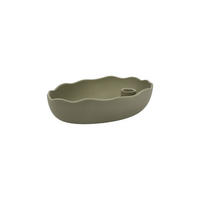 KERZENHALTER Moss Shadow, Porzellan, Grün, 21 cm - Grün, Keramik (13.5/4.5/21cm) - Goebel