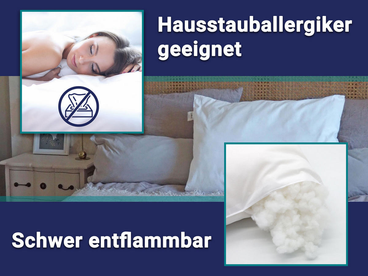 KISSEN, 50x80 cm, 100% Polyester, Weiß - Weiß, Textil (50/80cm) - Zollner