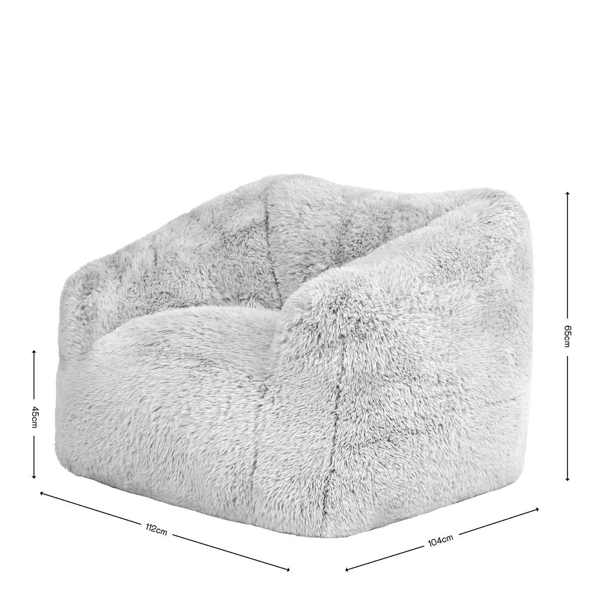 SITZSACK Sessel Aspen - Dunkelgrau/Grau, Textil (112/65/104cm) - icon