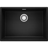 UNTERBAUSPÜLE GRANIT London, 2-er set Schwarz 66/47 cm 1 Becken + Ablauf-Set ab 70er Unterschrank - Chromfarben/Schwarz, Kunststoff (66/20/47cm) - Primagran