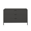 KOMMODE Erna 119x45x82 Anthrazit matt Lack - Anthrazit, Holzwerkstoff (119/82/45cm) - 58aufmkessel