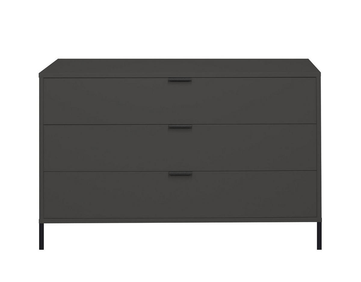 KOMMODE Erna 119x45x82 Anthrazit matt Lack - Anthrazit, Holzwerkstoff (119/82/45cm) - 58aufmkessel