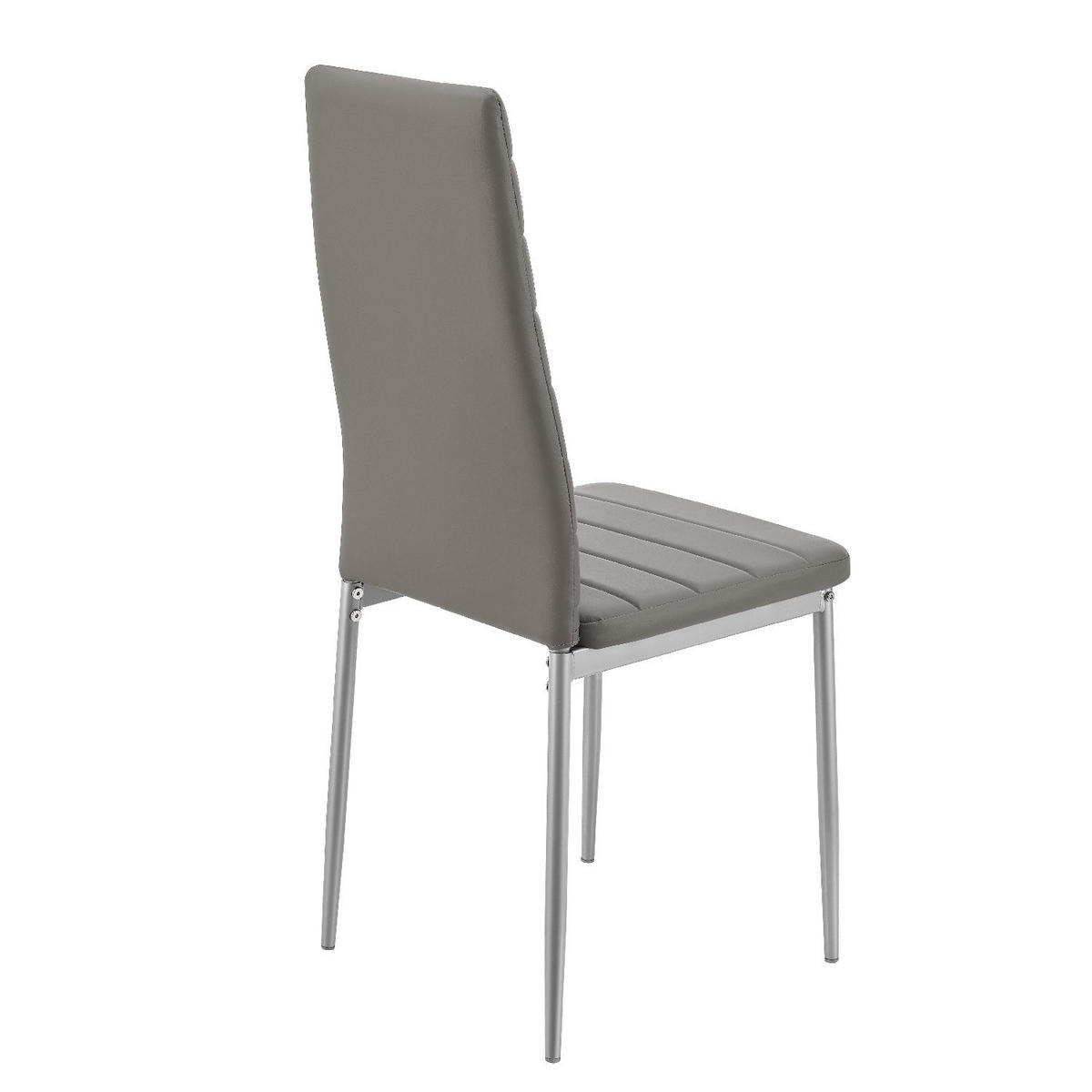 ESSZIMMERSTUHL Loja 4er-Set grau - Grau, Metall (41/96/49cm) - Juskys