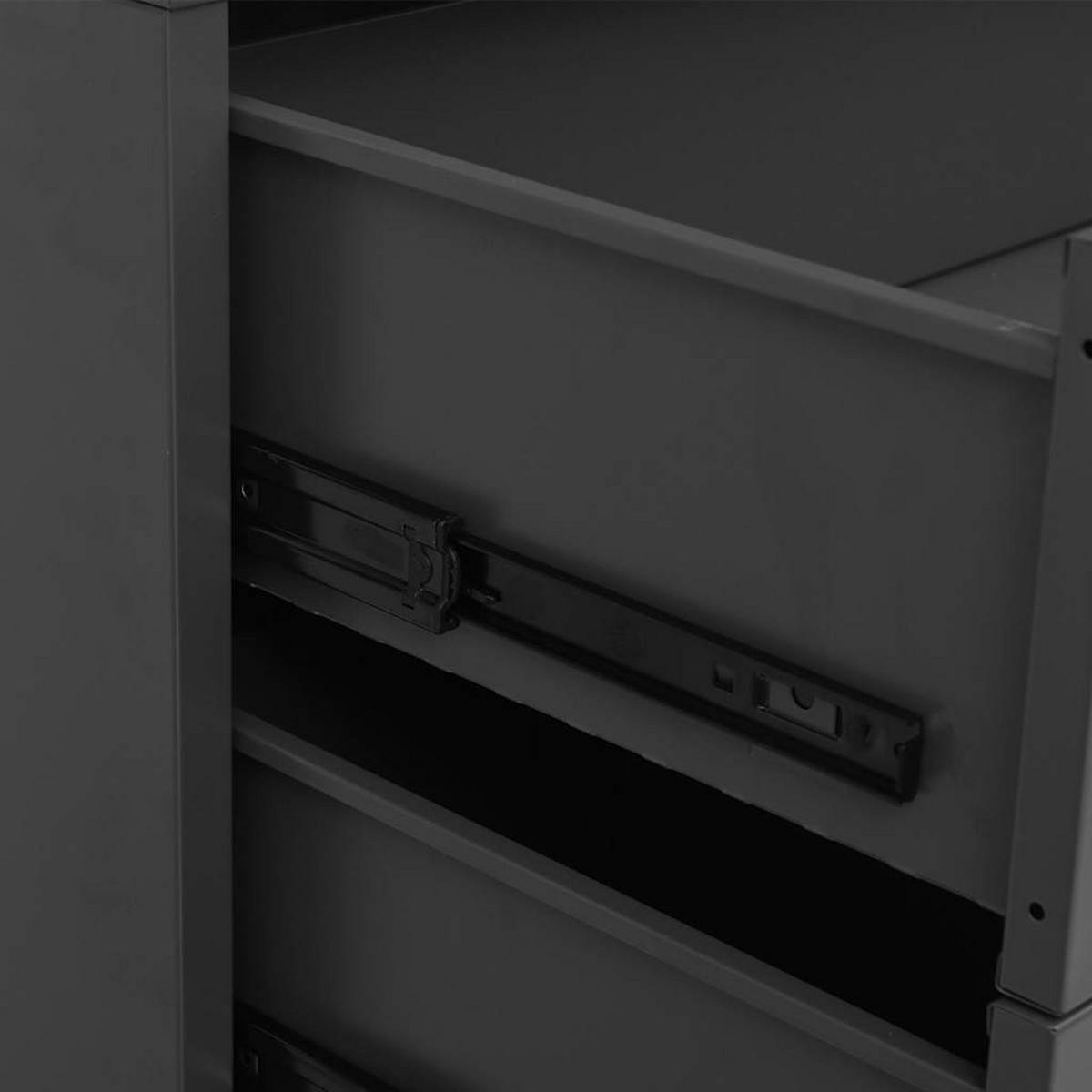 INDUSTRIAL Kommode Mit Schubladen Anthrazit 78/40/93 Cm Metall - Anthrazit, Metall (40/93/78cm) - vidaXL