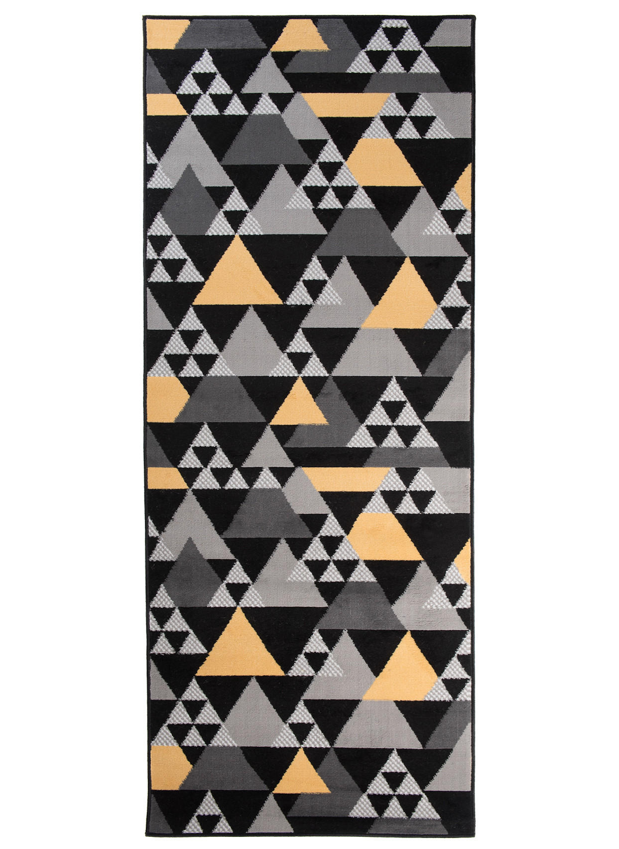 LÄUFER MAYA Schwarz Goldfarben 80/1200 cm - Goldfarben, Textil (80/1200cm) - Tapiso