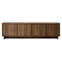 TV-LOWBOARD Yasumi 195 - Nussbaumfarben/Schwarz, Holzwerkstoff/Kunststoff (195/55/39cm) - MIRJAN24