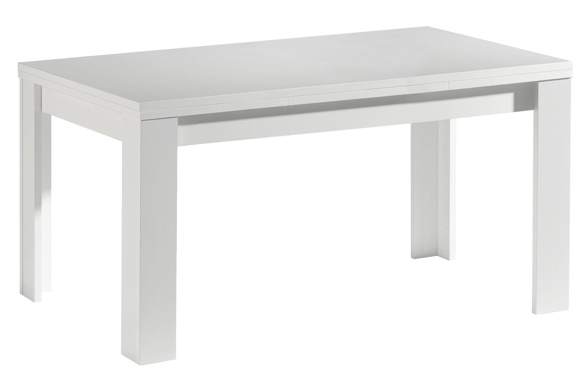 ESSTISCH ausziehbar Eddy 140 x 90 x 78 Esszimmertisch Weiß Matt - Weiß, Holz (140/90/78cm) - 58aufmkessel