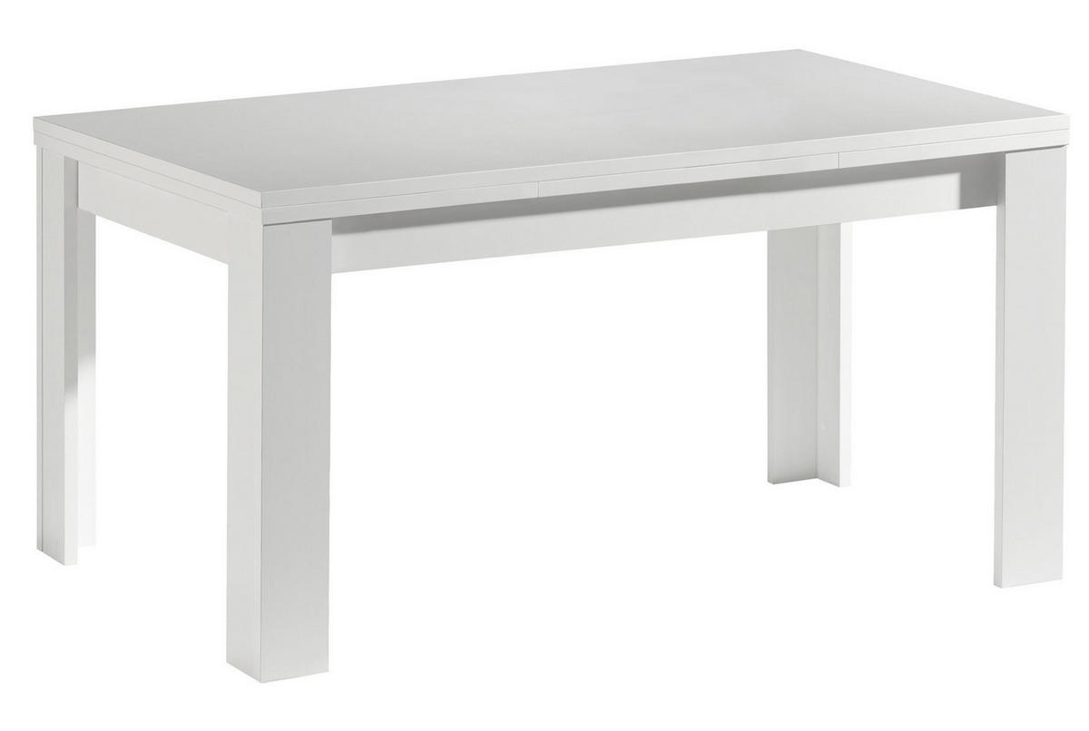 ESSTISCH ausziehbar Eddy 180 x 90 x 78 Esszimmertisch Weiß Matt - Weiß, Holz (180/90/78cm) - 58aufmkessel