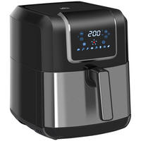 HEISSLUFTFRITTEUSE Stahl Kunststoff Schwarz - Schwarz, Metall (36.5/29/33.8cm) - HOMCOM