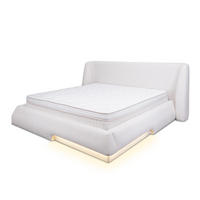 POLSTERBETT Moon Off-White 180/200 cm Boucle mit Bettkasten - Creme, Textil (180/200cm) - wonello