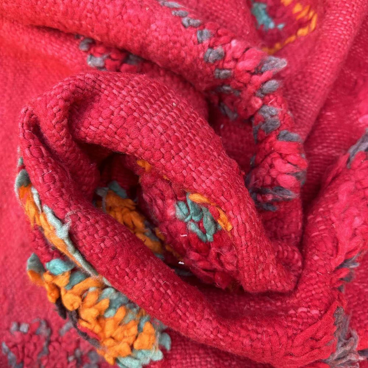 BERBERTEPPICH aus reiner Wolle 163x 405 cm - Rot, Naturmaterialien (163/405cm) - AFK Living