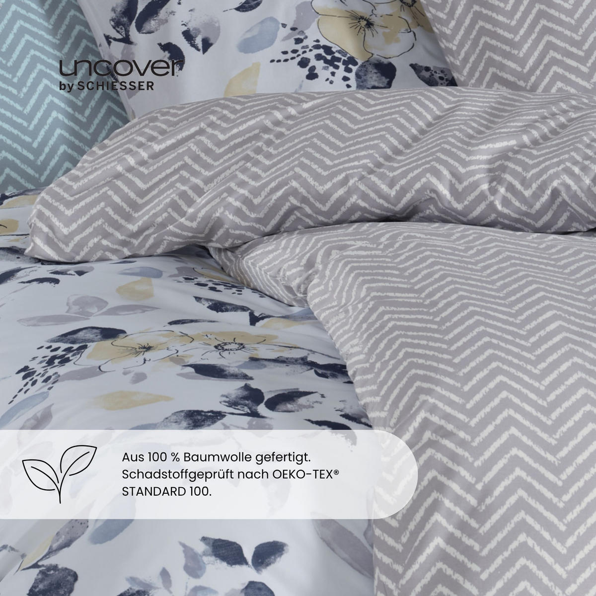 BETTWÄSCHESET Florina - Renforcé - 2-teilig - 135 x 200 cm - Weiß - Weiß, Textil (135/200cm) - Uncover by Schiesser