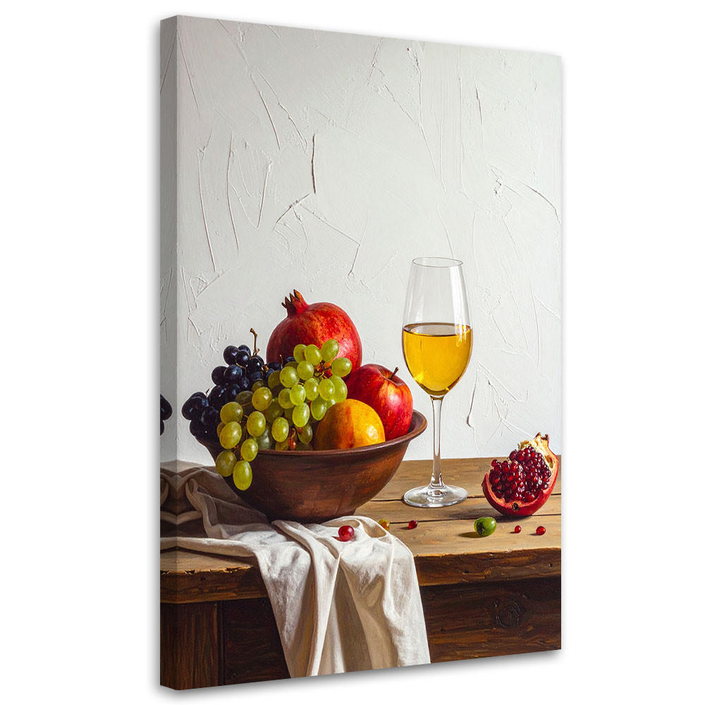 LEINWANDBILD Essen & Trinken 80x120cm - Multicolor, Textil (80/120cm) - Feeby