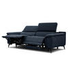 RELAXSOFA FIERO 3-Sitzer mit 2 Relaxfunktionen, dunkelblau - Schwarz/Dunkelblau, Holzwerkstoff/Textil (212/82/103cm) - Courtois Laville