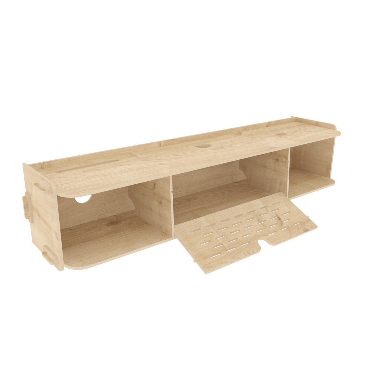 TV-ELEMENT Sima - Eichefarben, Holzwerkstoff (116.5/19.5/22cm) - Decorotika