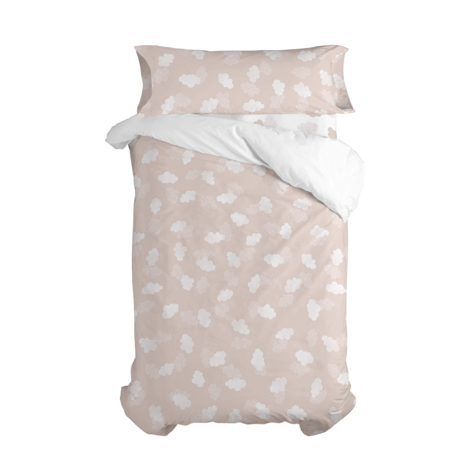 BETTBEZUG 2er-Set teiliges clouds 180x220 cm (komfortgrösse) rosa - Pink, Textil (180/220cm) - Happy Friday