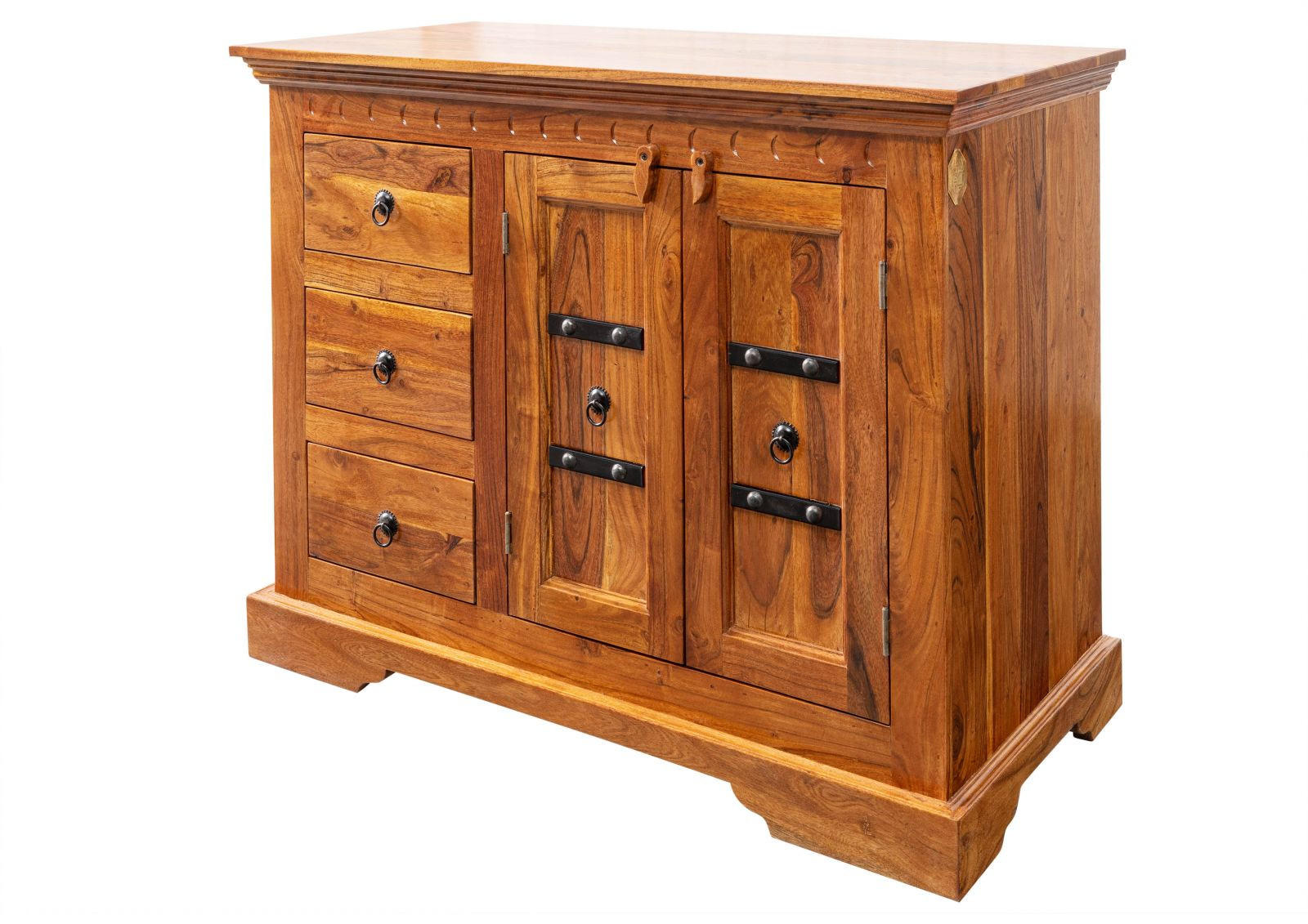 KOMMODE Akazie 106x50x85 honig lackiert OXFORD #0408 - Braun, Holz (106/85/50cm) - Massivmoebel24