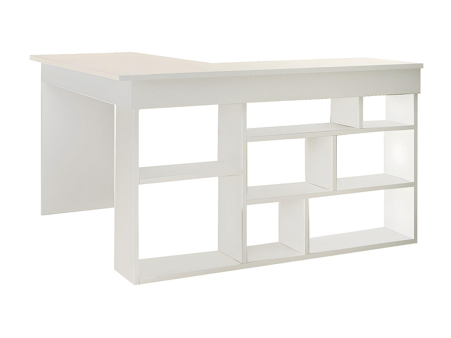 Vente-Unique Schreibtisch Weiß 129x72x120 cm
