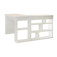 ECKSCHREIBTISCH mit Stauraum - Weiß - LILEUL - Weiß, Holz (120/129/72cm) - Vente-Unique