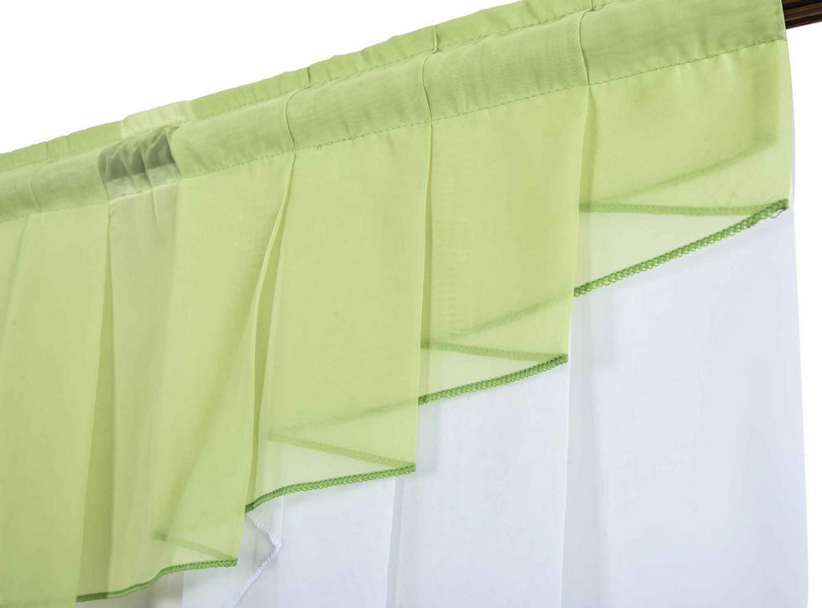 SCHEIBENGARDINE MEIßEN 100x100 cm Apfelgrün - Grün, Textil (100/100cm) - Gardinenbox