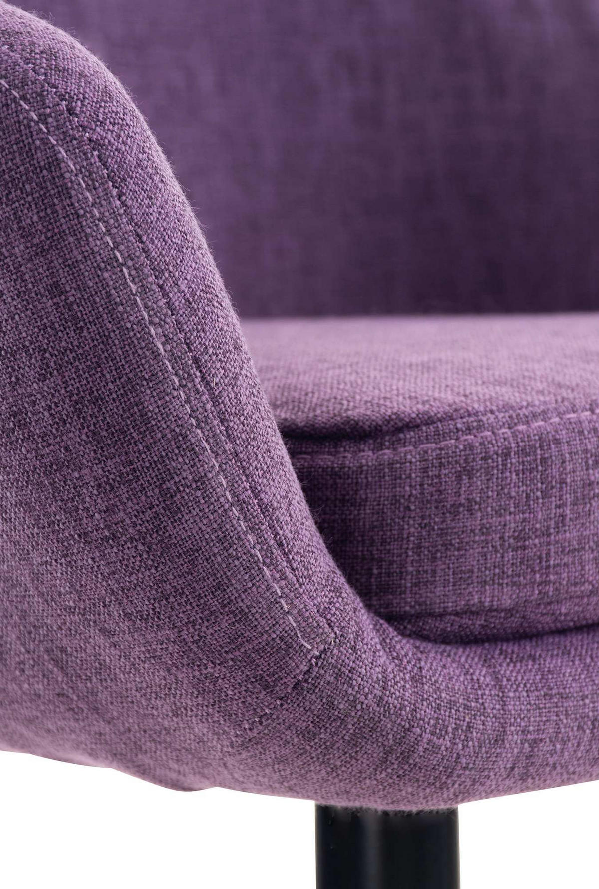 BARHOCKER Stoff lila - Eukalyptusholzfarben/Lila, Holz/Textil (55/99/46cm) - CLP