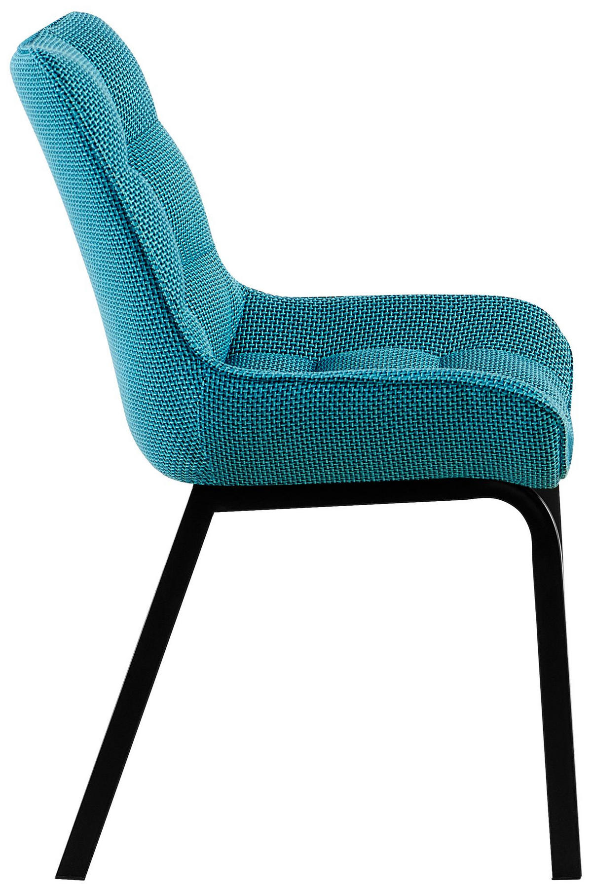 STUHL Stoff türkis - Türkis/Schwarz, Textil/Metall (58/84/57cm) - CLP