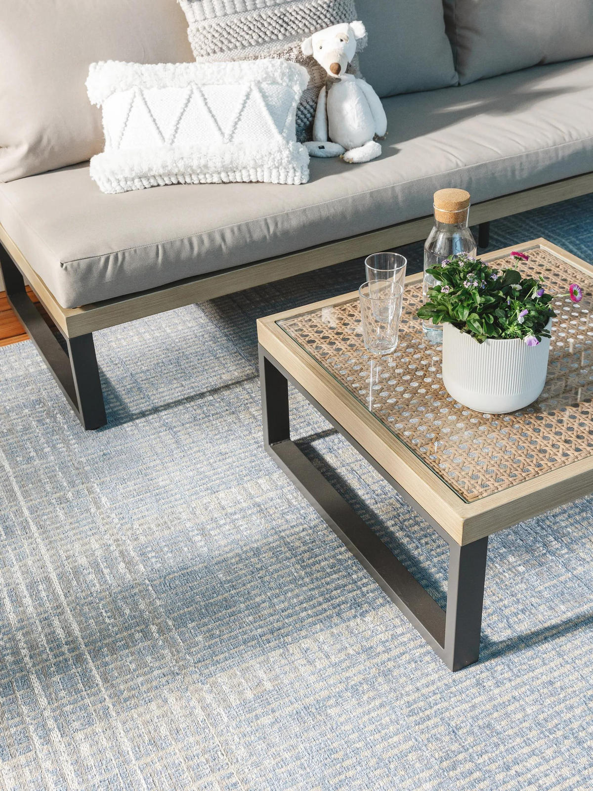 OUTDOORTEPPICH Kiano Multicolor/Blau 120x170 cm - Multicolor, Textil (120/170cm) - benuta Nest