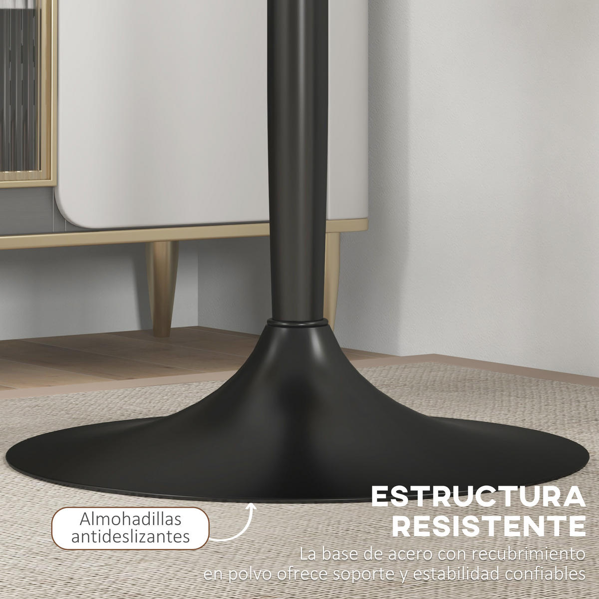 BARTISCH Schwarz 1 Stück - Schwarz, Naturmaterialien (60/60/102cm) - GiPP