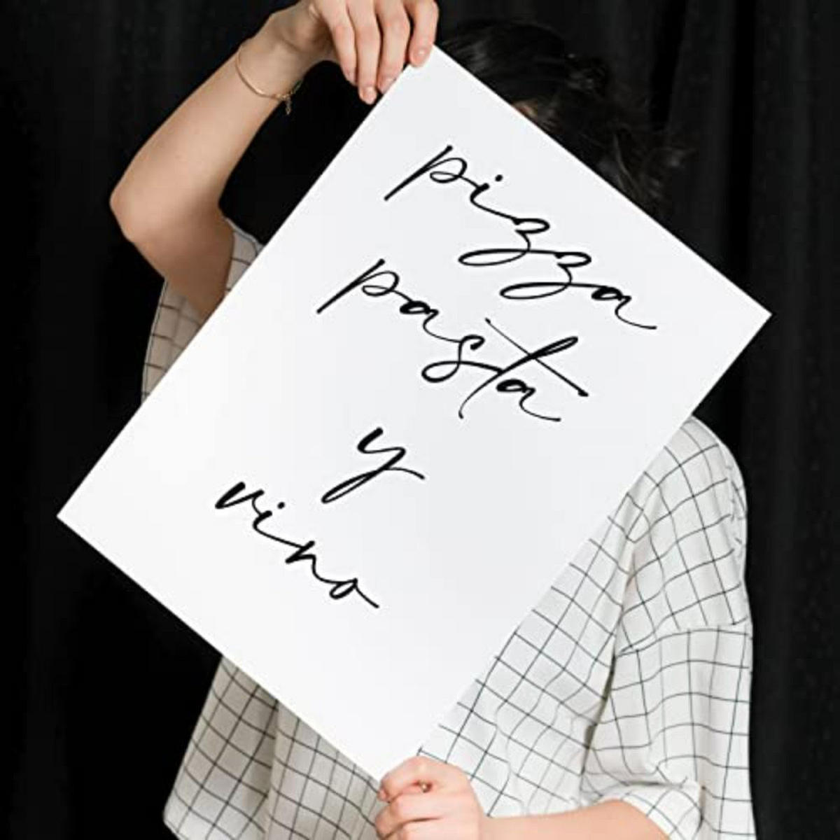 POSTER Set mit 4 Küche TypografieStil A3 Rahmenlos - Klar, Papier (29.7/3cm) - Nacnic