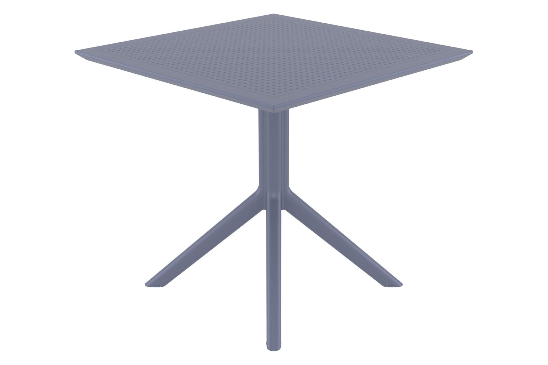 GARTENTISCH Sylt 80 cm dunkelgrau - Grau, Kunststoff (74/80/80cm) - TPFGarden