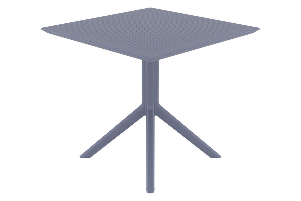 GARTENTISCH Sylt 80 cm dunkelgrau - Grau, Kunststoff (74/80/80cm) - TPFGarden