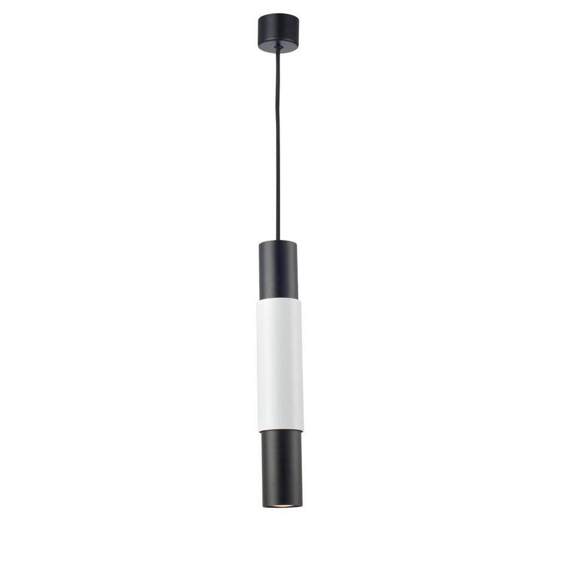 HÄNGELAMPE Crutch Schwarz - Schwarz/Weiß, Metall (5.8/5.8/40cm) - s.luce