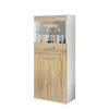 VITRINE Almada Front in Eiche Natur - Eichefarben, Holzwerkstoff (53/125/30cm) - Vladon
