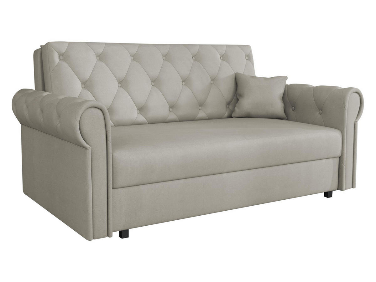 SCHLAFSOFA Viva Roma III - Beige/Schwarz, Holz/Textil (168/85/98cm) - MIRJAN24