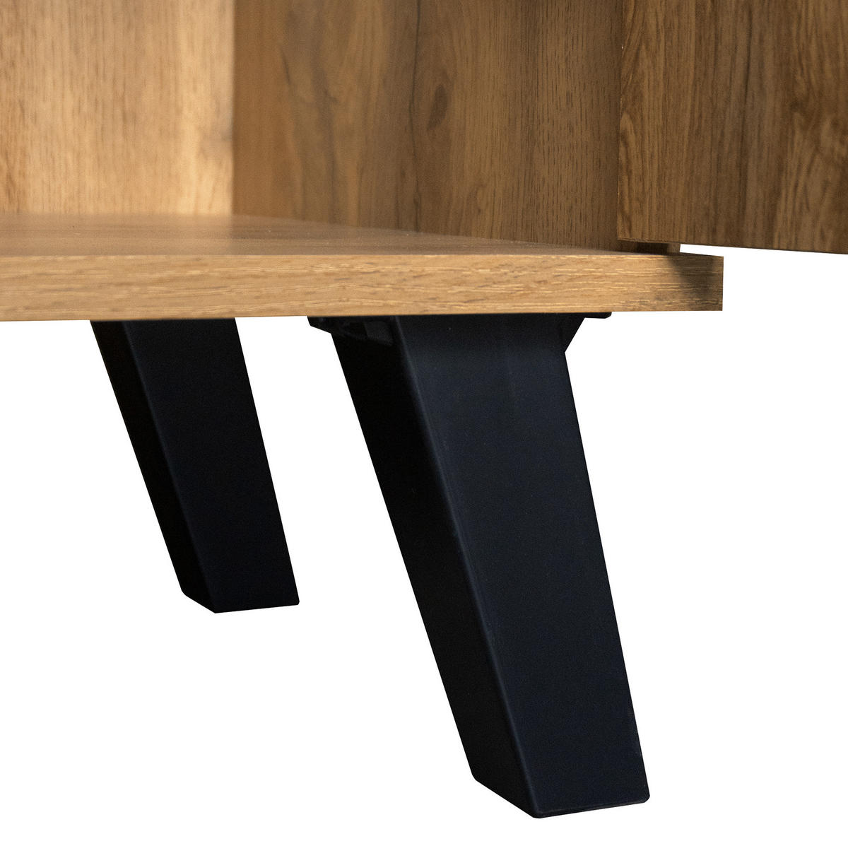 SIDEBOARD aus Spanplatte 160,5x35,5x78 cm Holzfarbe mit 4 Türen und verstellbaren Einlegeböden - Naturfarben, Holzwerkstoff (160/78/35.5cm) - IVMEU