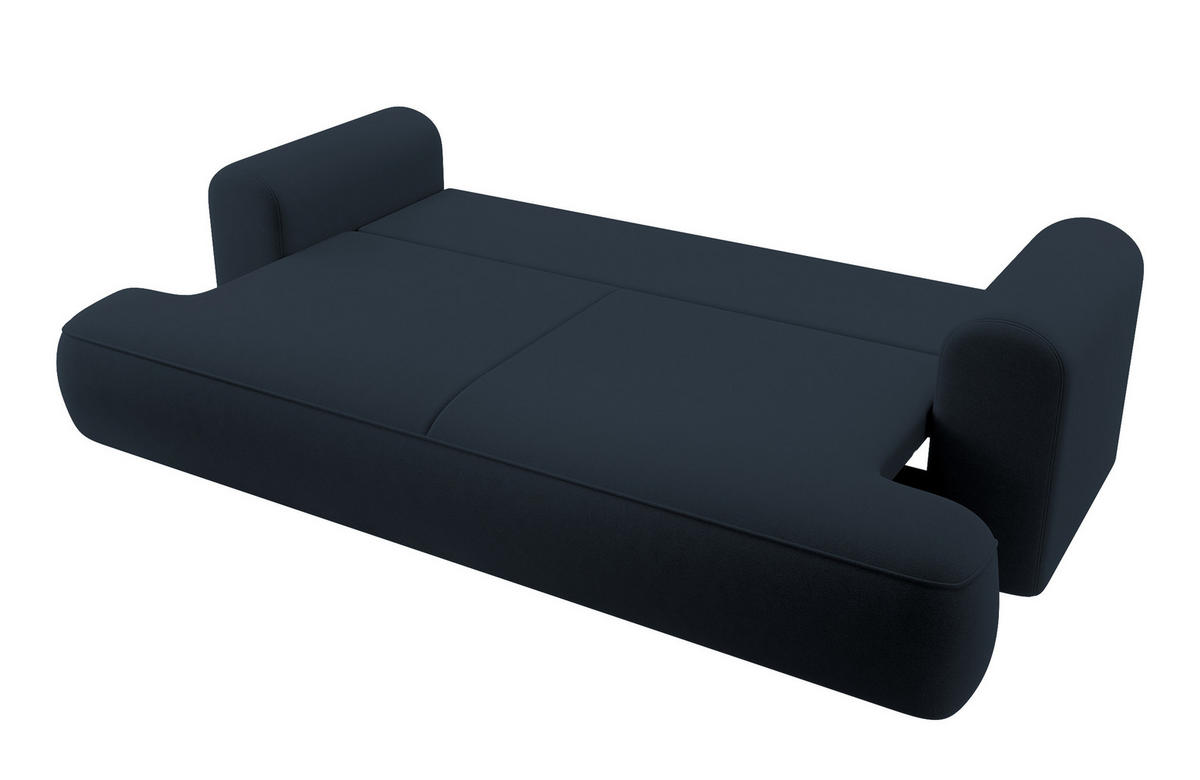 SCHLAFSOFA Ovo Dunkelblau Velours - Dunkelblau, Textil (250/101/110cm) - Selsey