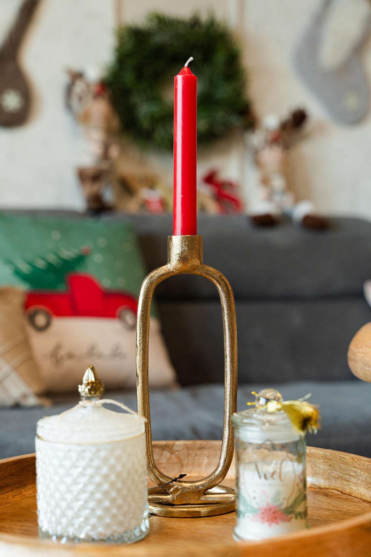 DEKO-KERZENSTÄNDER golden 10/10/24 cm - Goldfarben, Metall (10/24/10cm) - Home Styling Collection