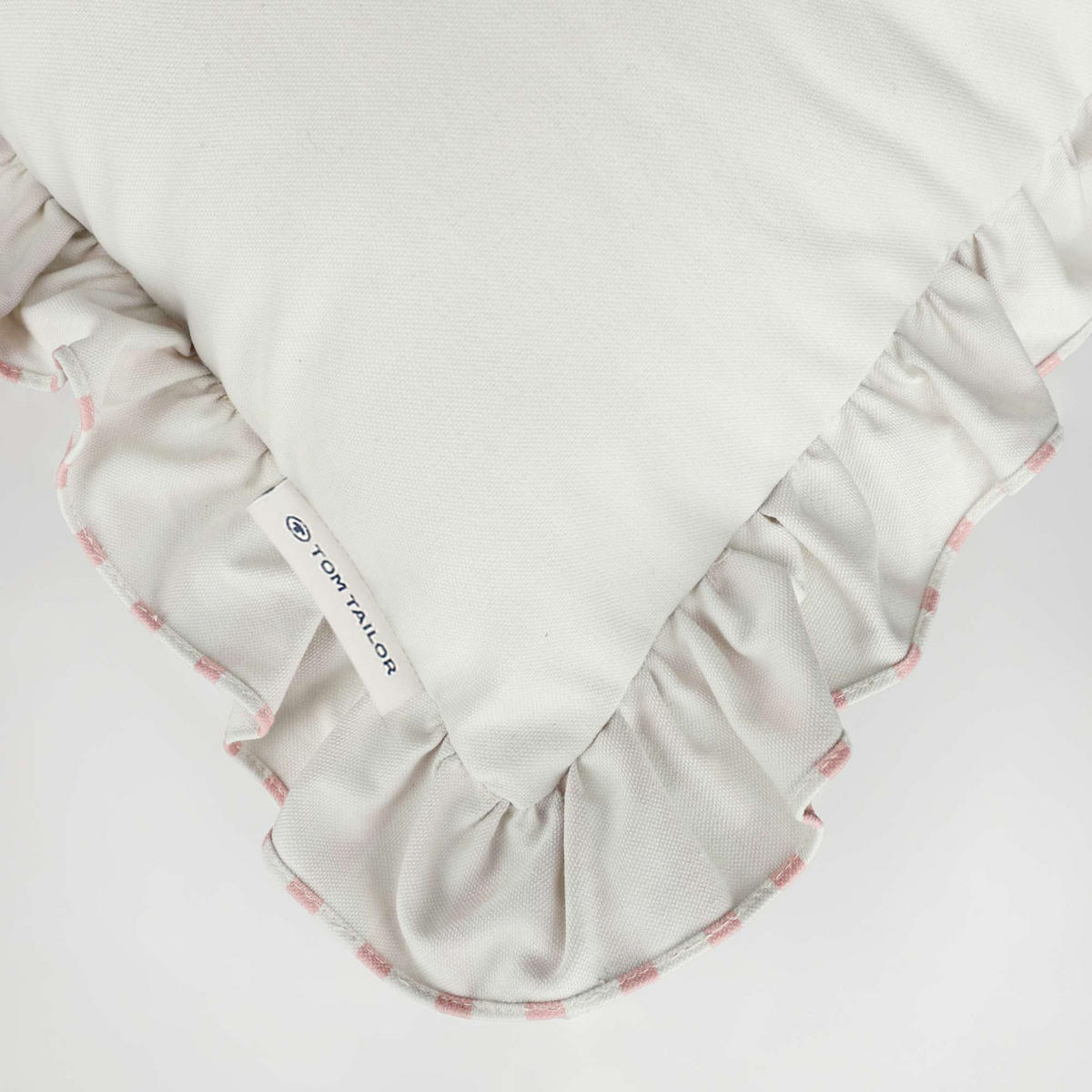 KISSENHÜLLE VOLANT - Rosa, Textil (45/45cm) - Tom Tailor