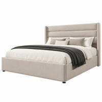 POLSTERBETT mit Bettkasten 140x200 cm Leinen Beige - Beige, Metall (140/200cm) - Beauniv
