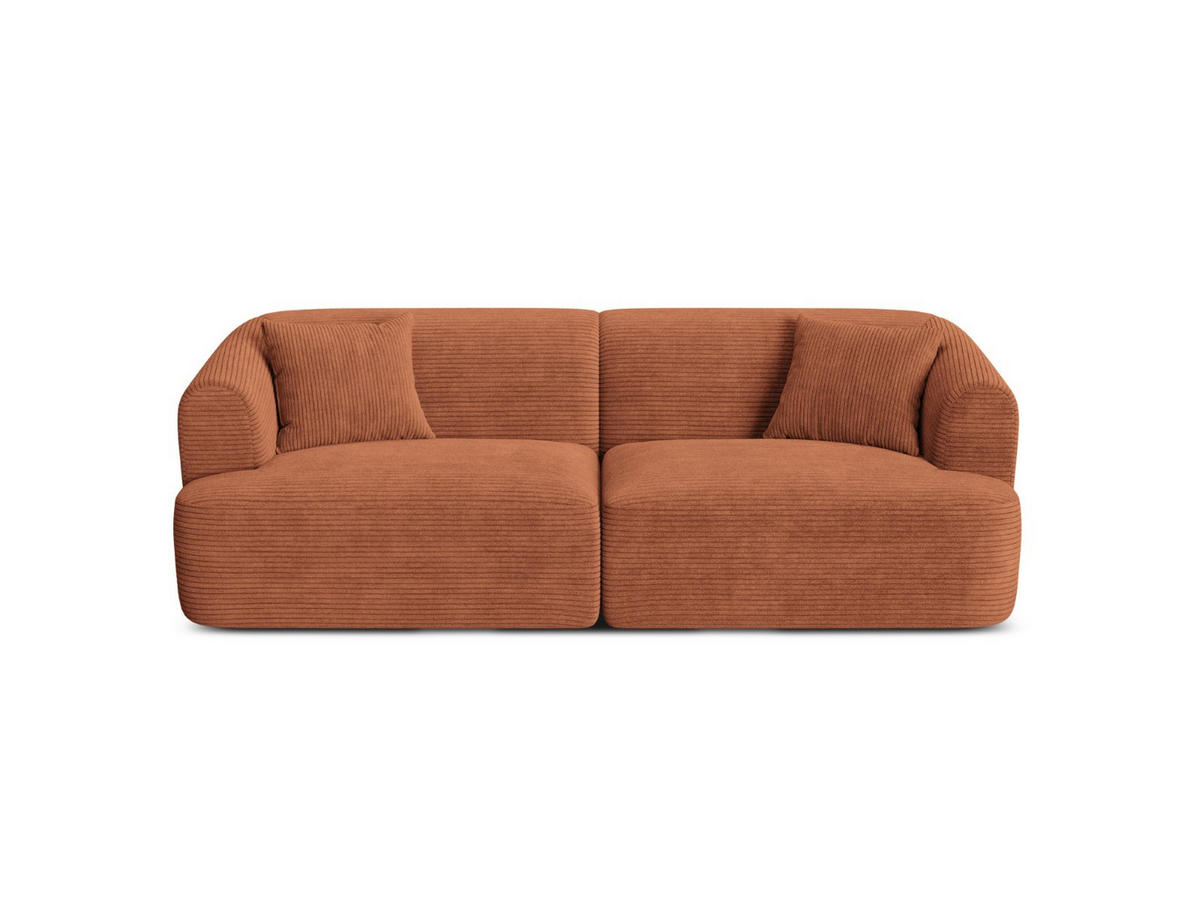 MODULARES-SOFA Campi aus Cord terrakotta 3 Sitzplätze - Terracotta, Textil (90/70/220cm) - Cosmopolitan Design