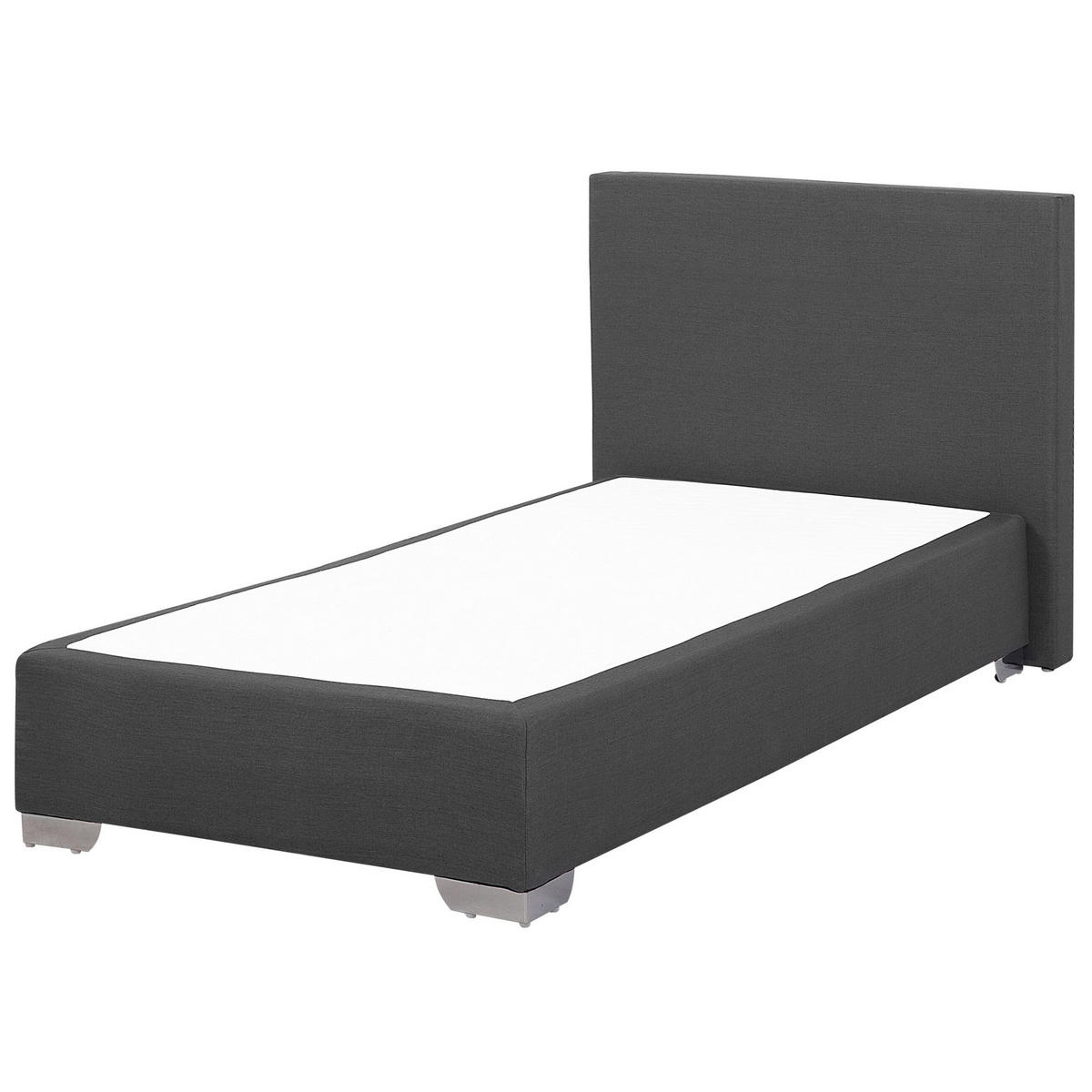 BOXSPRINGBETT 90/200cm Dunkelgrau President - Dunkelgrau, Textil (90/200cm) - Beliani