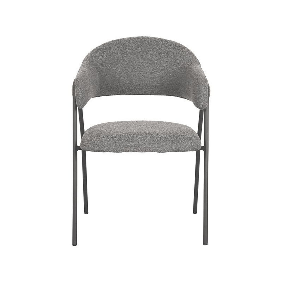 ESSZIMMERSTUHL Lowen Grau 60/58/84 cm 2er-Set - Grau, Textil (58/84/60cm) - LABEL51
