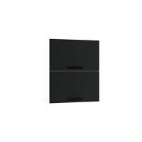 HÄNGESCHRANK W60GRF/2 - Morvex - Hochwertige Küchen Optik - Schwarz, Holz/Metall (60/72/30cm) - ROYAL24_MARKT