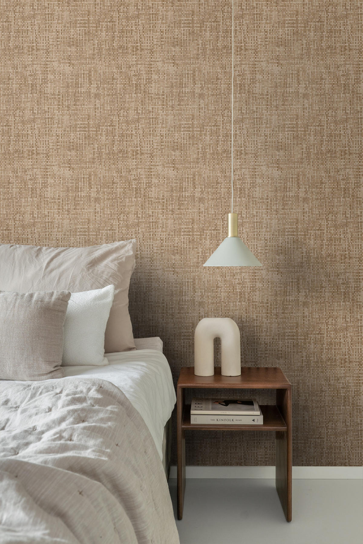 TAPETE Leinen-Optik 50 x 900 cm - Terracotta, Papier (50/900cm) - Origin Wallcoverings